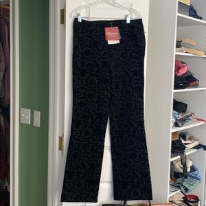 Textured black stretch slack